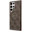 Чехол Guess 4G Collection Leather Metal Logo для Samsung Galaxy S24 Ultra (S928) Brown with MagSafe (GUHMS24LG4GFRW)