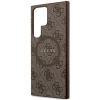 Чехол Guess 4G Collection Leather Metal Logo для Samsung Galaxy S24 Ultra (S928) Brown with MagSafe (GUHMS24LG4GFRW)