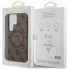 Чехол Guess 4G Collection Leather Metal Logo для Samsung Galaxy S24 Ultra (S928) Brown with MagSafe (GUHMS24LG4GFRW)