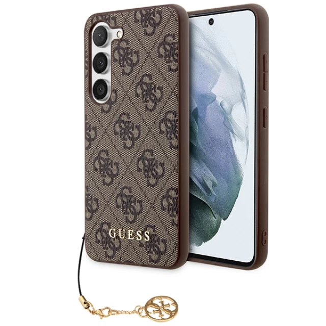 Чохол Guess 4G Charms Collection для Samsung Galaxy S24 (S921) Brown (GUHCS24SGF4GBR)