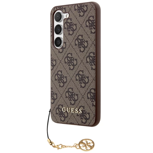 Чехол Guess 4G Charms Collection для Samsung Galaxy S24 (S921) Brown (GUHCS24SGF4GBR)