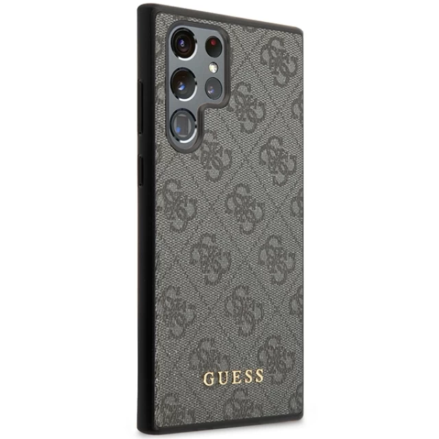 Чехол Guess 4G Metal Gold Logo для Samsung Galaxy S24 Ultra (S928) Black (GUHCS24LG4GFGR)