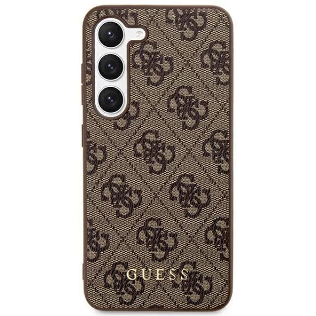 Чехол Guess 4G Metal Gold Logo для Samsung Galaxy S24 Plus (S926) Brown (GUHCS24MG4GFBR)