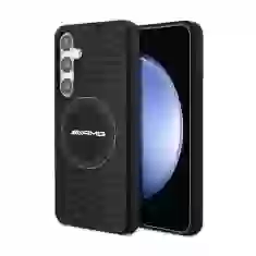 Чехол AMG Hardcase Silicone Carbon Pattern для Samsung Galaxy S24 Plus (S926) Black with MagSafe (AMHMS24M23SMRK)