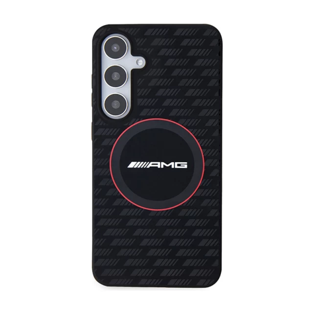 Чохол AMG Hardcase Silicone Carbon Pattern для Samsung Galaxy S24 Plus (S926) Black with MagSafe (AMHMS24M23SMRK)