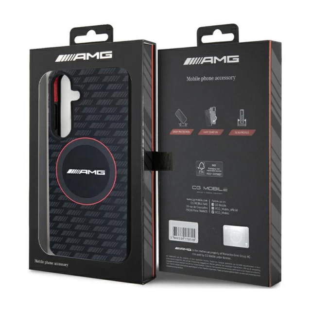 Чохол AMG Hardcase Silicone Carbon Pattern для Samsung Galaxy S24 Plus (S926) Black with MagSafe (AMHMS24M23SMRK)