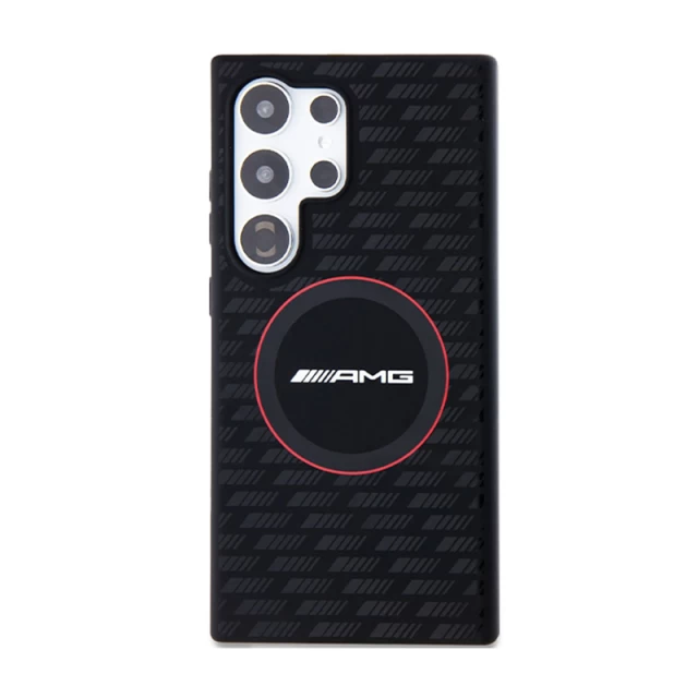 Чехол AMG Hardcase Silicone Carbon Pattern для Samsung Galaxy S24 Ultra (S928) Black with MagSafe (AMHMS24L23SMRK)