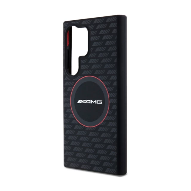 Чохол AMG Hardcase Silicone Carbon Pattern для Samsung Galaxy S24 Ultra (S928) Black with MagSafe (AMHMS24L23SMRK)