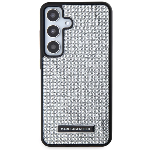 Чехол Karl Lagerfeld Rhinestone Metal Logo для Samsung Galaxy S24 (S921) Silver (KLHCS24SHDSPRS)