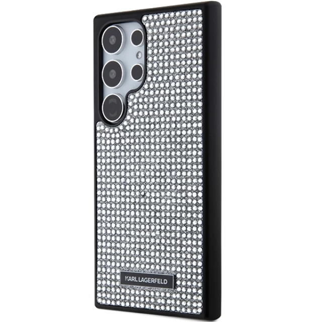 Чехол Karl Lagerfeld Rhinestone Metal Logo для Samsung Galaxy S24 Ultra (S928) Silver (KLHCS24LHDSPRS)