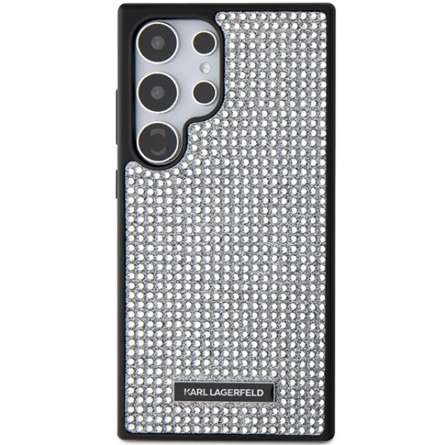 Чехол Karl Lagerfeld Rhinestone Metal Logo для Samsung Galaxy S24 Ultra (S928) Silver (KLHCS24LHDSPRS)