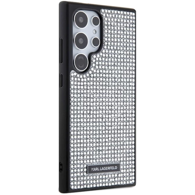 Чохол Karl Lagerfeld Rhinestone Metal Logo для Samsung Galaxy S24 Ultra (S928) Silver (KLHCS24LHDSPRS)