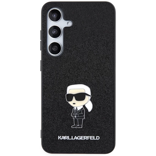 Чохол Karl Lagerfeld Fixed Glitter Ikonik Logo Metal Pin для Samsung Galaxy S24 (S921) Black (KLHCS24SGKNPSK)