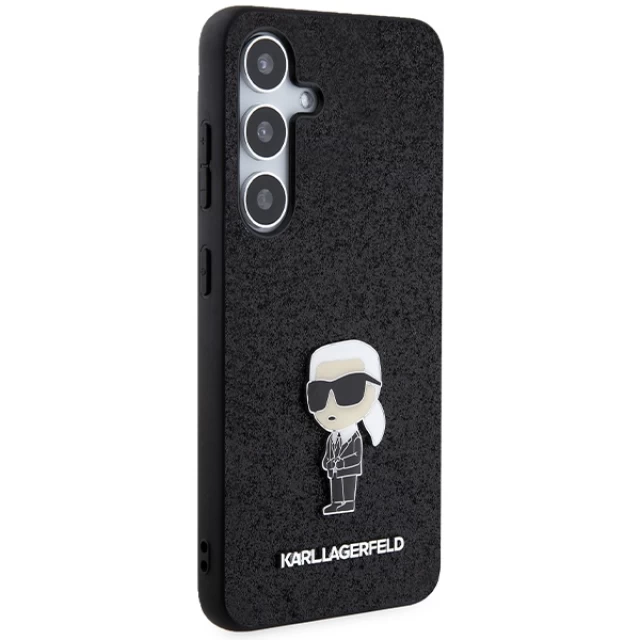 Чохол Karl Lagerfeld Fixed Glitter Ikonik Logo Metal Pin для Samsung Galaxy S24 (S921) Black (KLHCS24SGKNPSK)