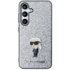 Чехол Karl Lagerfeld Fixed Glitter Ikonik Logo Metal Pin для Samsung Galaxy S24 (S921) Silver (KLHCS24SGCNPSG)