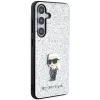 Чохол Karl Lagerfeld Fixed Glitter Ikonik Logo Metal Pin для Samsung Galaxy S24 (S921) Silver (KLHCS24SGCNPSG)
