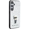 Чехол Karl Lagerfeld Fixed Glitter Ikonik Logo Metal Pin для Samsung Galaxy S24 (S921) Silver (KLHCS24SGCNPSG)