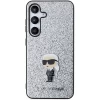 Чехол Karl Lagerfeld Fixed Glitter Ikonik Logo Metal Pin для Samsung Galaxy S24 Plus (S926) Silver (KLHCS24MGCNPSG)