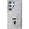 Чехол Karl Lagerfeld Fixed Glitter Ikonik Logo Metal Pin для Samsung Galaxy S24 Ultra (S928) Silver (KLHCS24LGCNPSG)