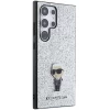 Чохол Karl Lagerfeld Fixed Glitter Ikonik Logo Metal Pin для Samsung Galaxy S24 Ultra (S928) Silver (KLHCS24LGCNPSG)