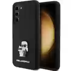 Чохол Karl Lagerfeld Silicone Karl & Choupette Metal Pin для Samsung Galaxy S23 (S911) Black (KLHCS23SSMHKCNPK)