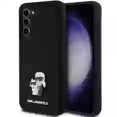 Чехол Karl Lagerfeld Silicone Karl & Choupette Metal Pin для Samsung Galaxy S23 Plus (S916) Black (KLHCS23MSMHKCNPK)