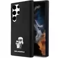 Чехол Karl Lagerfeld Silicone Karl & Choupette Metal Pin для Samsung Galaxy S23 Ultra (S918) Black (KLHCS23LSMHKCNPK)