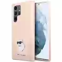 Чехол Karl Lagerfeld Silicone Choupette Metal Pin для Samsung Galaxy S23 Ultra (S918) Pink (KLHCS23LSMHCNPP)