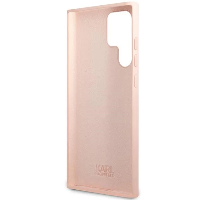 Чохол Karl Lagerfeld Silicone Choupette Metal Pin для Samsung Galaxy S23 Ultra (S918) Pink (KLHCS23LSMHCNPP)