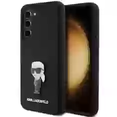 Чехол Karl Lagerfeld Silicone Ikonik Metal Pin для Samsung Galaxy S23 (S911) Black (KLHCS23SSMHKNPK)