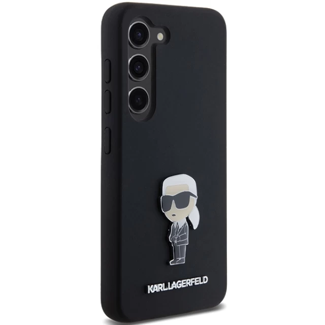 Чохол Karl Lagerfeld Silicone Ikonik Metal Pin для Samsung Galaxy S23 (S911) Black (KLHCS23SSMHKNPK)