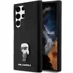 Чехол Karl Lagerfeld Silicone Ikonik Metal Pin для Samsung Galaxy S23 Ultra (S918) Black (KLHCS23LSMHKNPK)