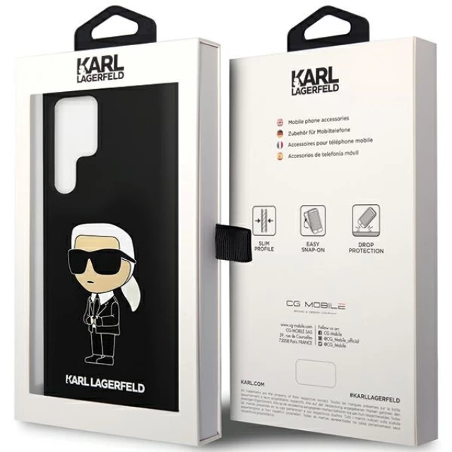 Чехол Karl Lagerfeld Silicone Ikonik для Samsung Galaxy S24 Ultra (S928) Black (KLHCS24LSNIKBCK)