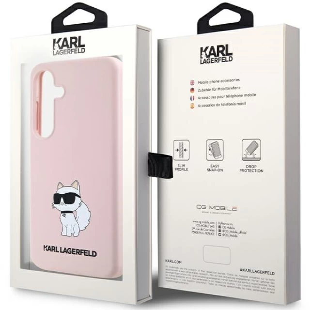 Чехол Karl Lagerfeld Silicone Choupette для Samsung Galaxy S24 (S921) Pink (KLHCS24SSNCHBCP)