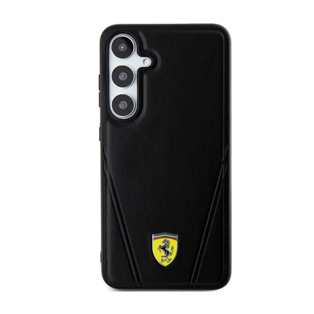 Чохол Ferrari Hot Stamp V Lines для Samsung Galaxy S24 Plus (S926) Black with MagSafe (FEHMS24MP3BAK)