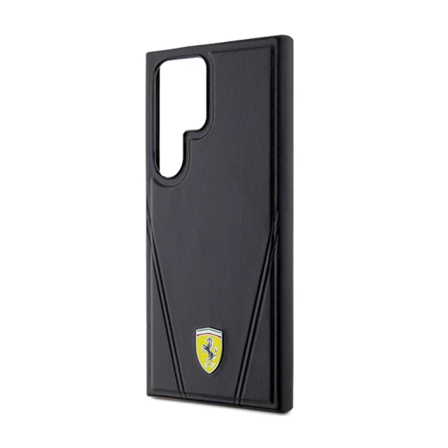 Чехол Ferrari Hot Stamp V Lines для Samsung Galaxy S24 Ultra (S928) Black with MagSafe (FEHMS24LP3BAK)