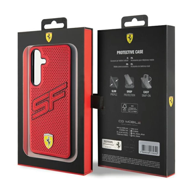 Чохол Ferrari Big SF Perforated для Samsung Galaxy S24 (S921) Red (FEHCS24SPINR)