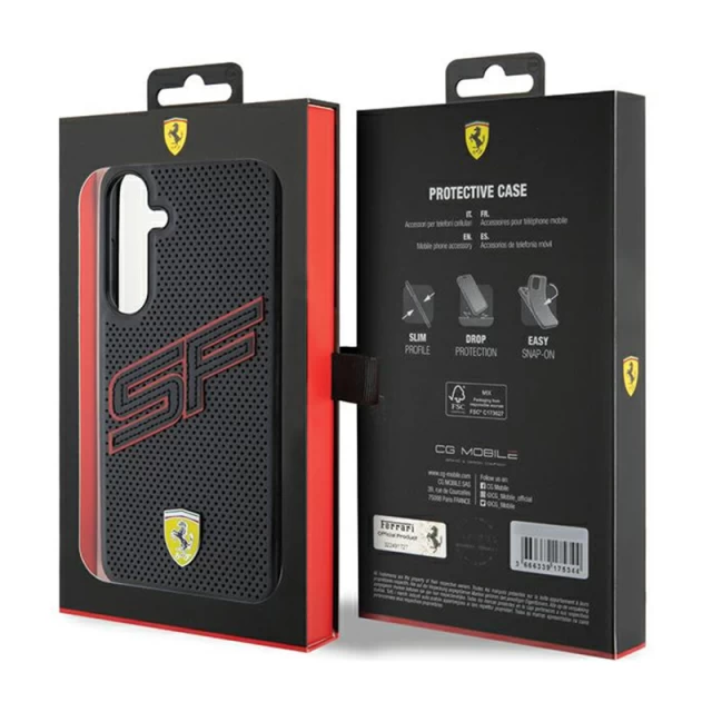 Чехол Ferrari Big SF Perforated для Samsung Galaxy S24 (S921) Black (FEHCS24SPINK)