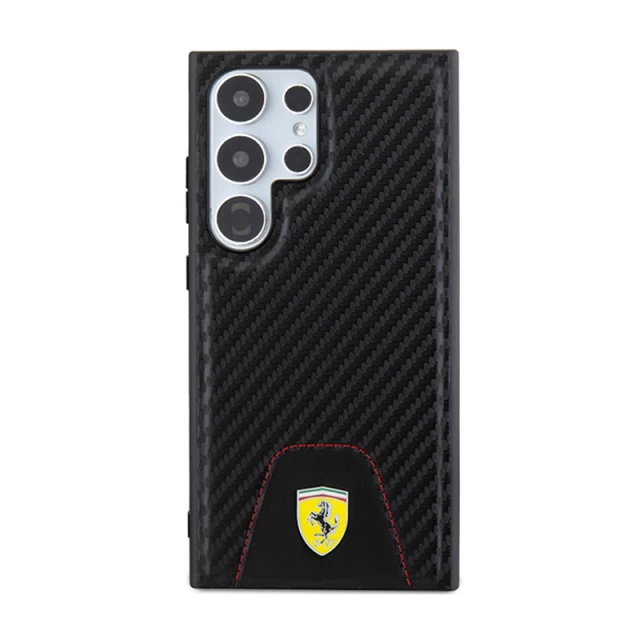 Чехол Ferrari Carbon Stitched Bottom для Samsung Galaxy S24 Ultra (S928) Black (FEHCS24LN3PUK)