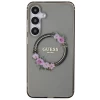 Чехол Guess IML Flowers Wreath для Samsung Galaxy S24 Plus (S926) Black with MagSafe (GUHMS24MHFWFCK)