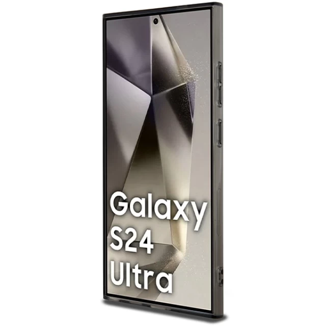 Чехол Guess IML Flowers Wreath для Samsung Galaxy S24 Ultra (S928) Black with MagSafe (GUHMS24LHFWFCK)
