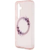 Чохол Guess IML Flowers Wreath для Samsung Galaxy S24 (S921) Pink with MagSafe (GUHMS24SHFWFCP)