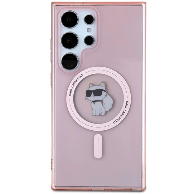 Чохол Karl Lagerfeld IML Choupette для Samsung Galaxy S24 Ultra (S928) Pink with MagSafe (KLHMS24LHFCCNOP)