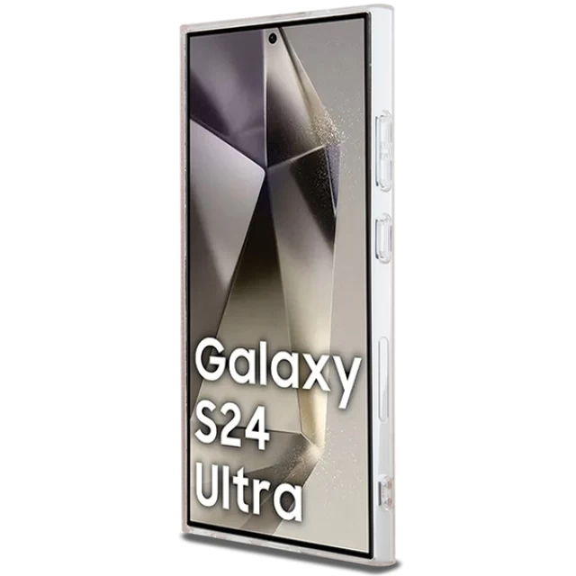 Чехол Guess IML 4G Gold Stripe для Samsung Galaxy S24 Ultra (S928) Pink (GUHCS24LH4PSEGP)