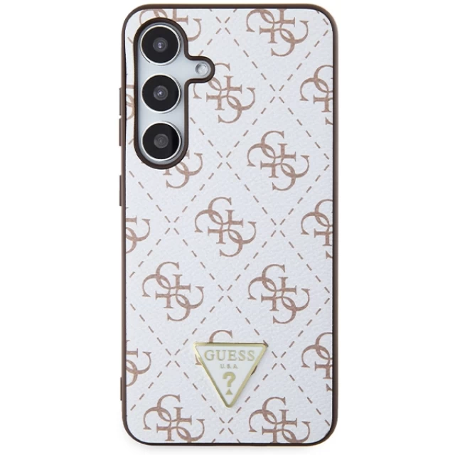 Чехол Guess 4G Triangle для Samsung Galaxy S24 (S921) White (GUHCS24SPG4GPH)