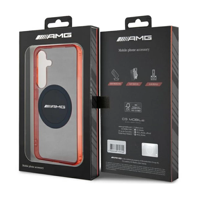 Чехол AMG Hardcase Transparent Bicolor для Samsung Galaxy S24 (S921) Black with MagSafe (AMHMS24S23HBCK)