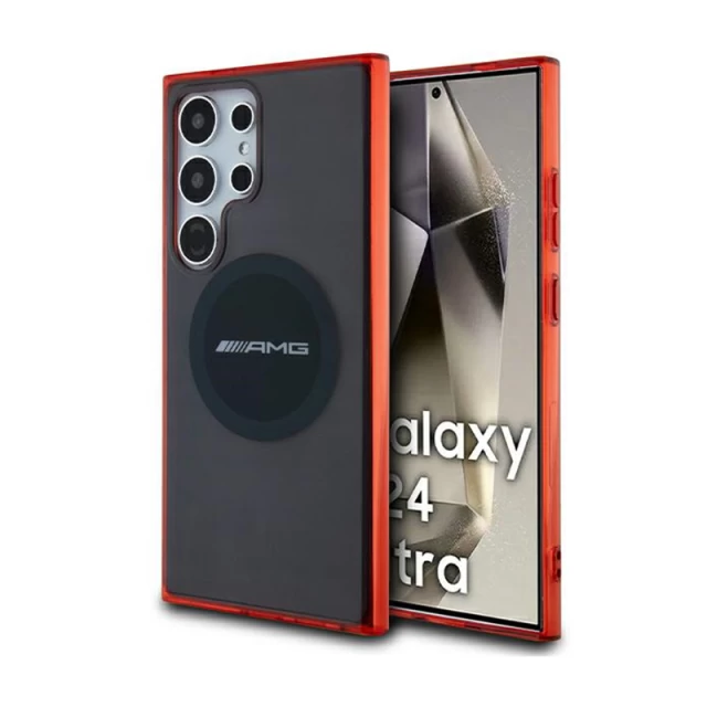 Чохол AMG Hardcase Transparent Bicolor для Samsung Galaxy S24 Ultra (S928) Black with MagSafe (AMHMS24L23HBCK)