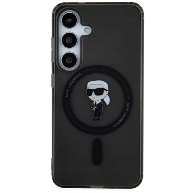Чехол Karl Lagerfeld IML Ikonik для Samsung Galaxy S24 (S921) Black with MagSafe (KLHMS24SHFCKNOK)