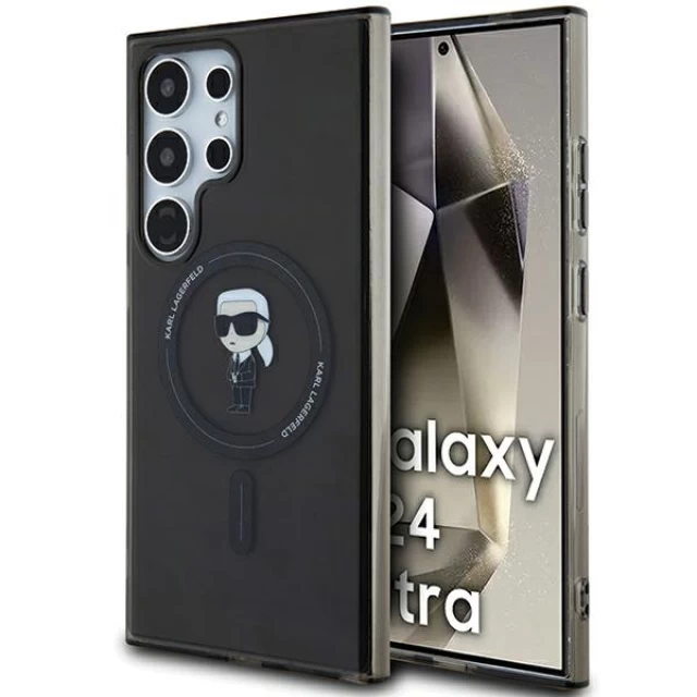 Чехол Karl Lagerfeld IML Ikonik для Samsung Galaxy S24 Ultra (S928) Black with MagSafe (KLHMS24LHFCKNOK)