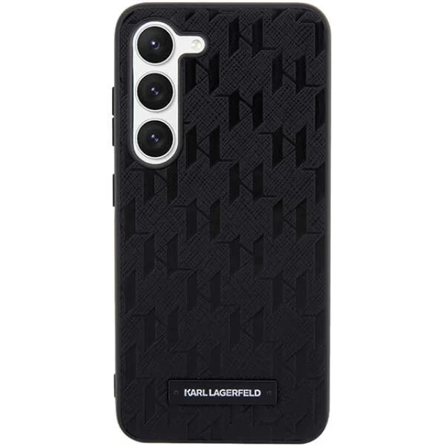 Чехол Karl Lagerfeld Saffiano Mono Metal Pin для Samsung Galaxy S24 Plus (S926) Black (KLHCS24MSAKLHPK)